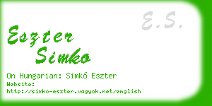 eszter simko business card